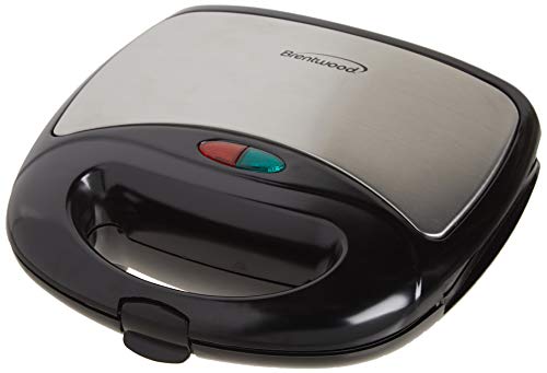 Brentwood Double Sandwich Maker, Non-Stick, Compact Black