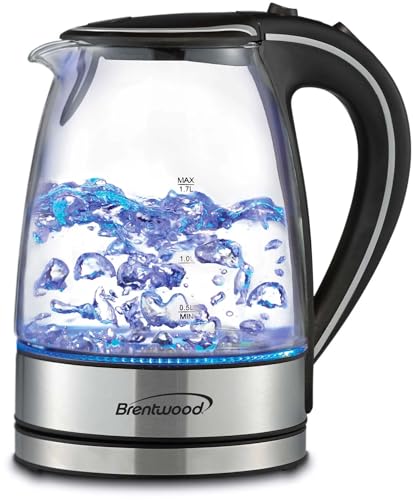 Brentwood Tempered Glass Electric Kettle, 1.7L