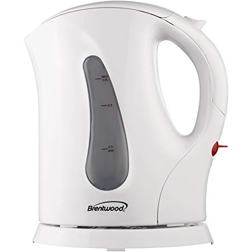 Brentwood Cordless Electric Kettle, BPA Free, 1L, White