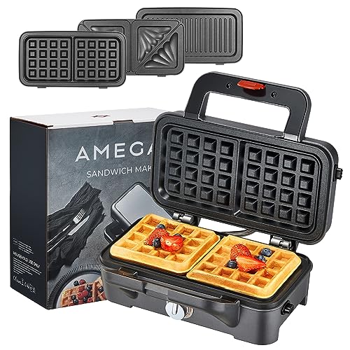 3-in-1 Sandwich, Waffle, and Panini Press Maker