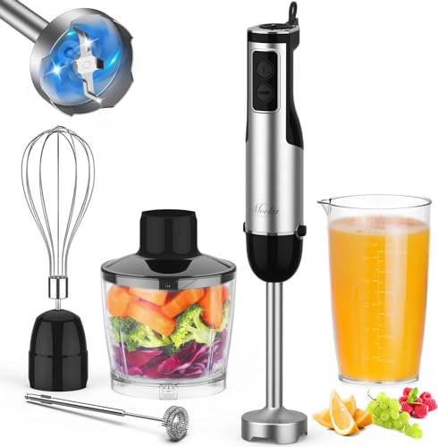 5-in-1 Handheld Immersion Blender with 12-Speed Stick