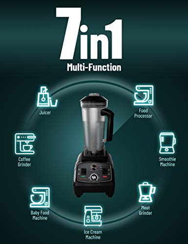 WantJoin Professional 1800W Blender for Home and Commercial