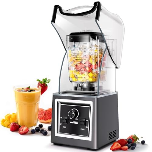 Wantjoin Professional Grade Soundproof Blender - 2000W, 67 Oz Capacity