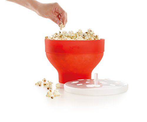 Lekue Microwave Popcorn Maker, Red