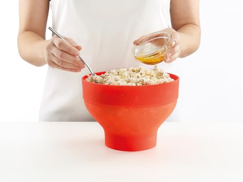 Lekue Microwave Popcorn Maker, Red