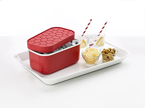 Lekue Red Ice Box - Compact Size 8.9 x 4.9