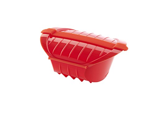 Lekue Red Steam Case with Tray for Small Meals