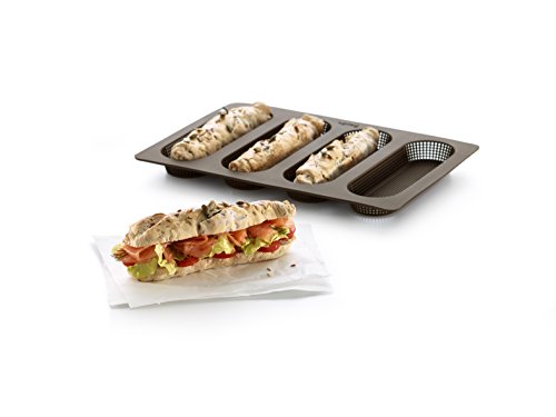 Lekue Mini Baguette Baking Pan with 4 Cavities