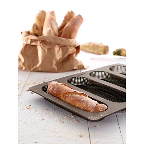Lekue Mini Baguette Baking Pan with 4 Cavities