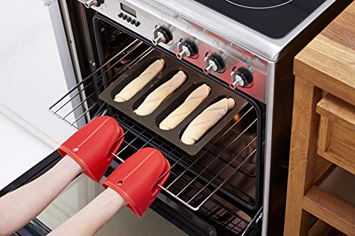 Lekue Mini Baguette Baking Pan with 4 Cavities