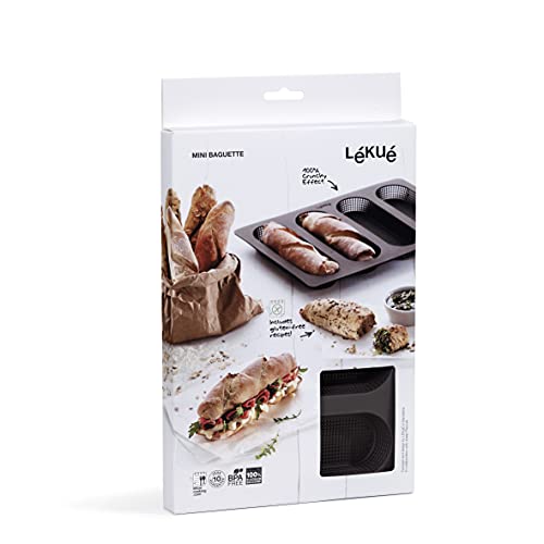 Lekue Mini Baguette Baking Pan with 4 Cavities