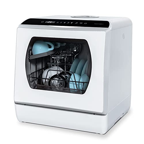 Hermitlux Portable Countertop Dishwasher with 5 Washing Programs