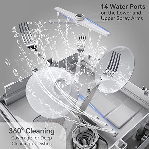 Hermitlux Portable Countertop Dishwasher with 5 Washing Programs