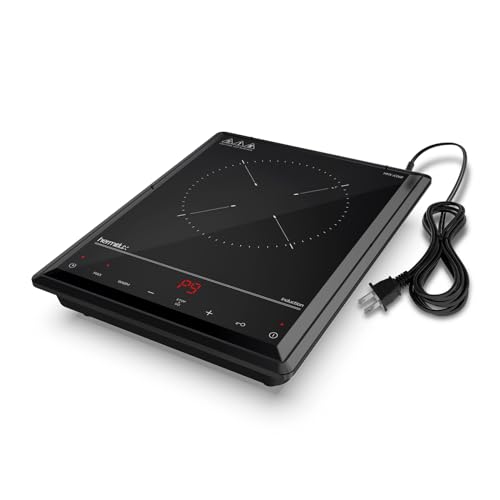 Hermitlux Portable Induction Cooktop - 1800W, 9 Power Levels
