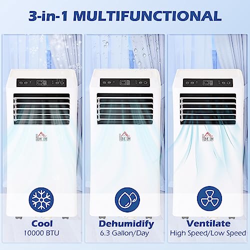 HOMCOM 10000 BTU Portable Air Conditioner + Dehumidifier