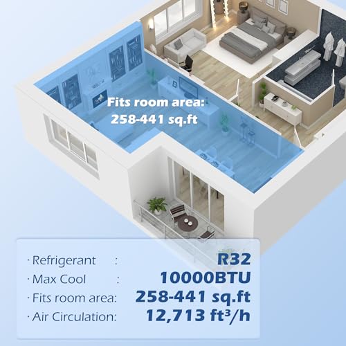 HOMCOM 10000 BTU Portable Air Conditioner + Dehumidifier