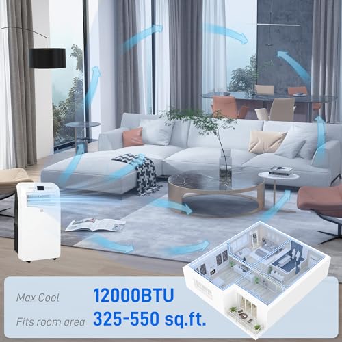 HOMCOM 12000 BTU Portable Air Conditioner, 3-in-1 AC