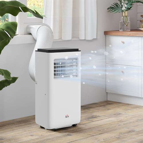 HOMCOM 8000 BTU Portable 5-in-1 Air Conditioner, White
