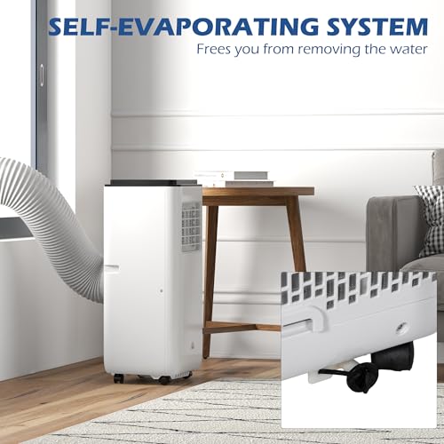 HOMCOM 8000 BTU Portable 5-in-1 Air Conditioner, White