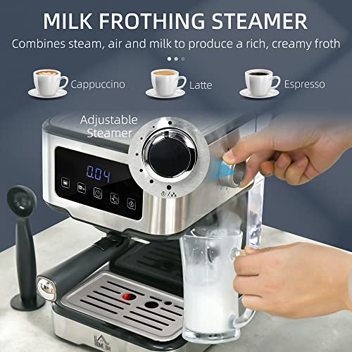 HOMCOM 15-Bar Espresso Machine with Milk Frother