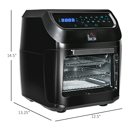 HOMCOM 12 QT 8-In-1 Air Fry Countertop Oven