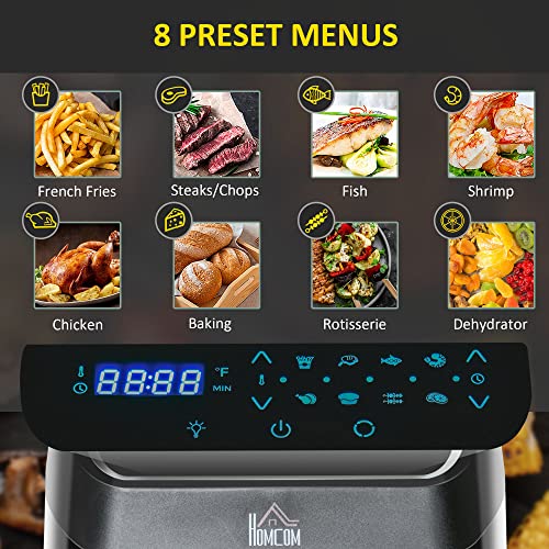 HOMCOM 12 QT 8-In-1 Air Fry Countertop Oven