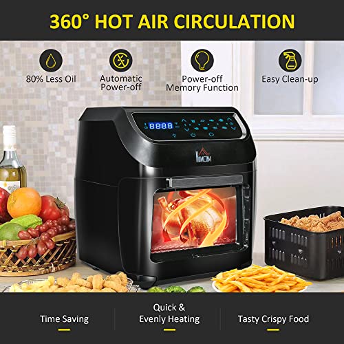 HOMCOM 12 QT 8-In-1 Air Fry Countertop Oven