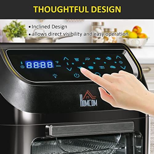 HOMCOM 12 QT 8-In-1 Air Fry Countertop Oven