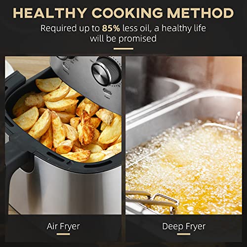 HOMCOM 6.9 Quart Air Fryer Oven with 360° Circulation