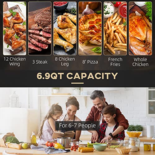 HOMCOM 6.9 Quart Air Fryer Oven with 360° Circulation
