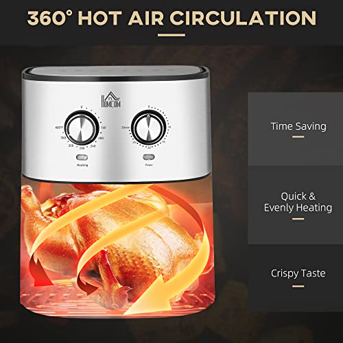 HOMCOM 6.9 Quart Air Fryer Oven with 360° Circulation
