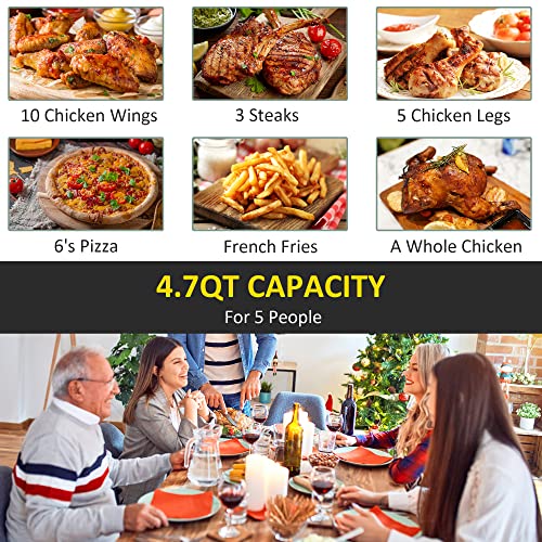 HOMCOM 4.7Qt Air Fryer with 4-in-1 Functions