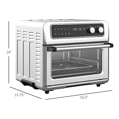 HOMCOM 8-in-1 Air Fryer Toaster Oven, 21QT