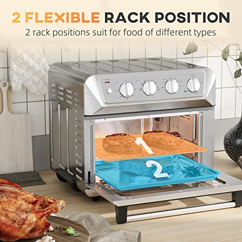 HOMCOM 7-In-1 Air Fryer Toaster Oven, 21QT