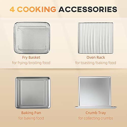 HOMCOM 7-In-1 Air Fryer Toaster Oven, 21QT