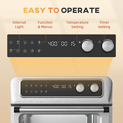 HOMCOM 8-in-1 Air Fryer Toaster Oven, 21QT
