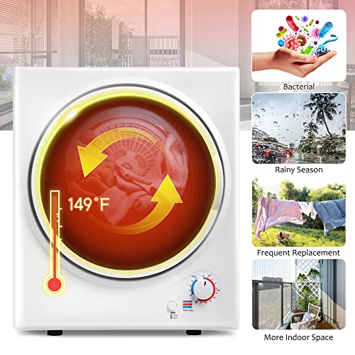 Merax Electric Clothes Dryer with Stainless Steel Tub