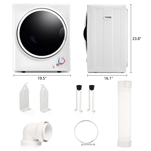 Merax Electric Clothes Dryer with Stainless Steel Tub