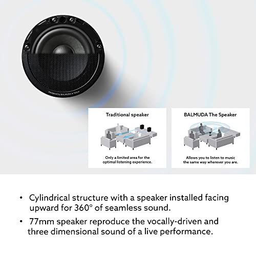 BALMUDA Portable Bluetooth Speaker with 3D Crystal Sound