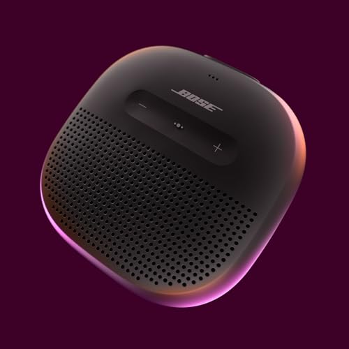 Small Portable Waterproof Bluetooth Speaker with Microphone in Black