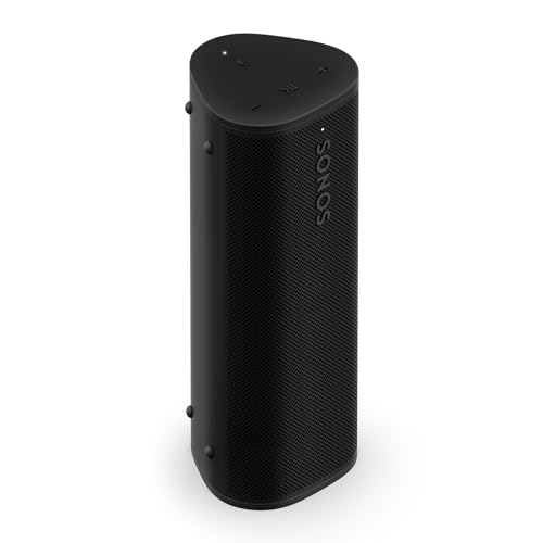 Black Sonos Roam 2: Portable Waterproof Bluetooth Speaker