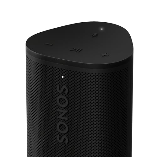 Black Sonos Roam 2: Portable Waterproof Bluetooth Speaker
