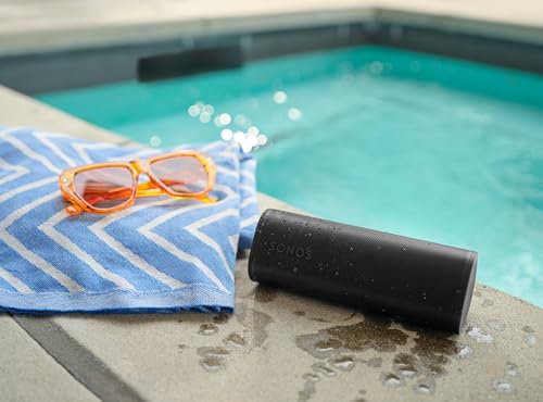 Black Sonos Roam 2: Portable Waterproof Bluetooth Speaker