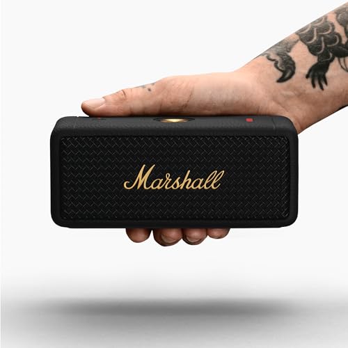 Marshall Emberton II Bluetooth Speaker, Black & Brass