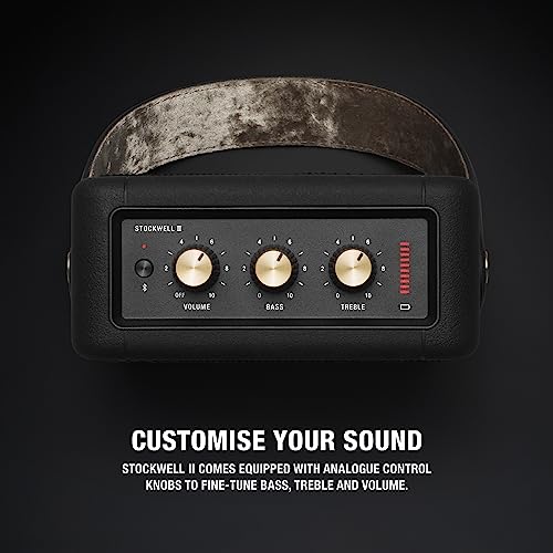Marshall Stockwell II Bluetooth Speaker, Black/Brass Blend