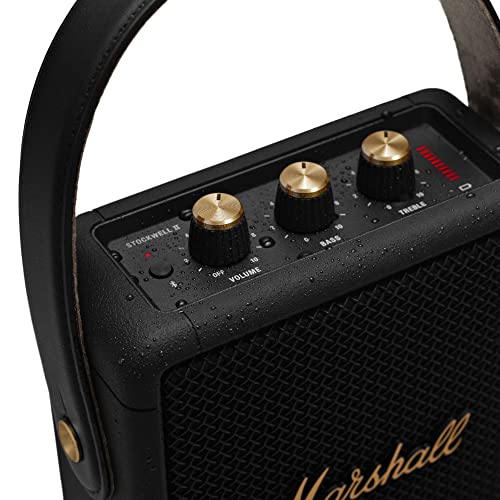Marshall Stockwell II Bluetooth Speaker, Black/Brass Blend