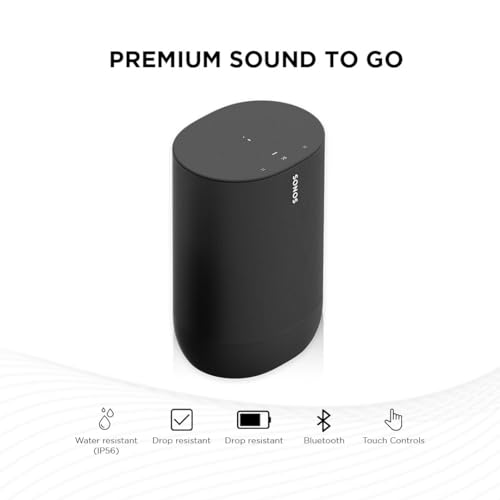 Sonos Move Smart Speaker - Wi-Fi, Bluetooth, Alexa - Black