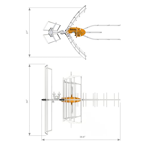 Televes 148883 Ellipse Mix Antenna for Channels 7-36