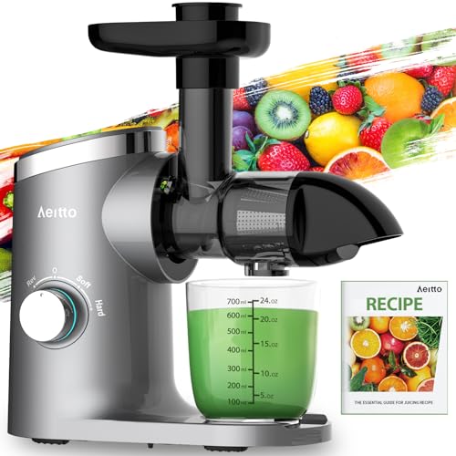 AEITTO 150W Masticating Juicer with Wide Chute