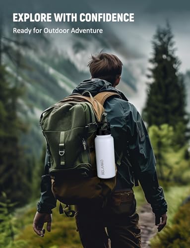 BELANKO 32 Oz Stainless Steel Water Bottle with Straw